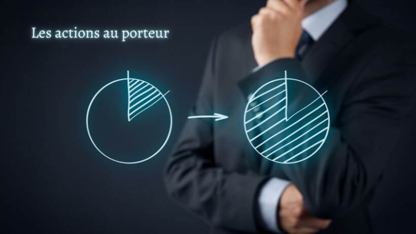 Un homme qui se demande combien rapporte une action au porteur