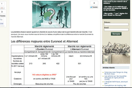 Euronext Alternext sur La Bourse à Long Terme Euronext Alternext sur La Bourse à Long Terme