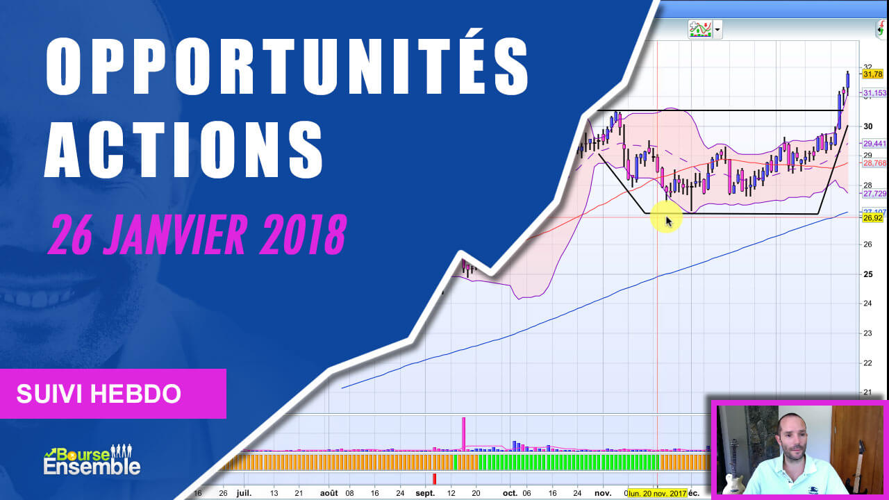 Opportunités actions au 19 janvier 2018 (Suivi Hebdo bourse)