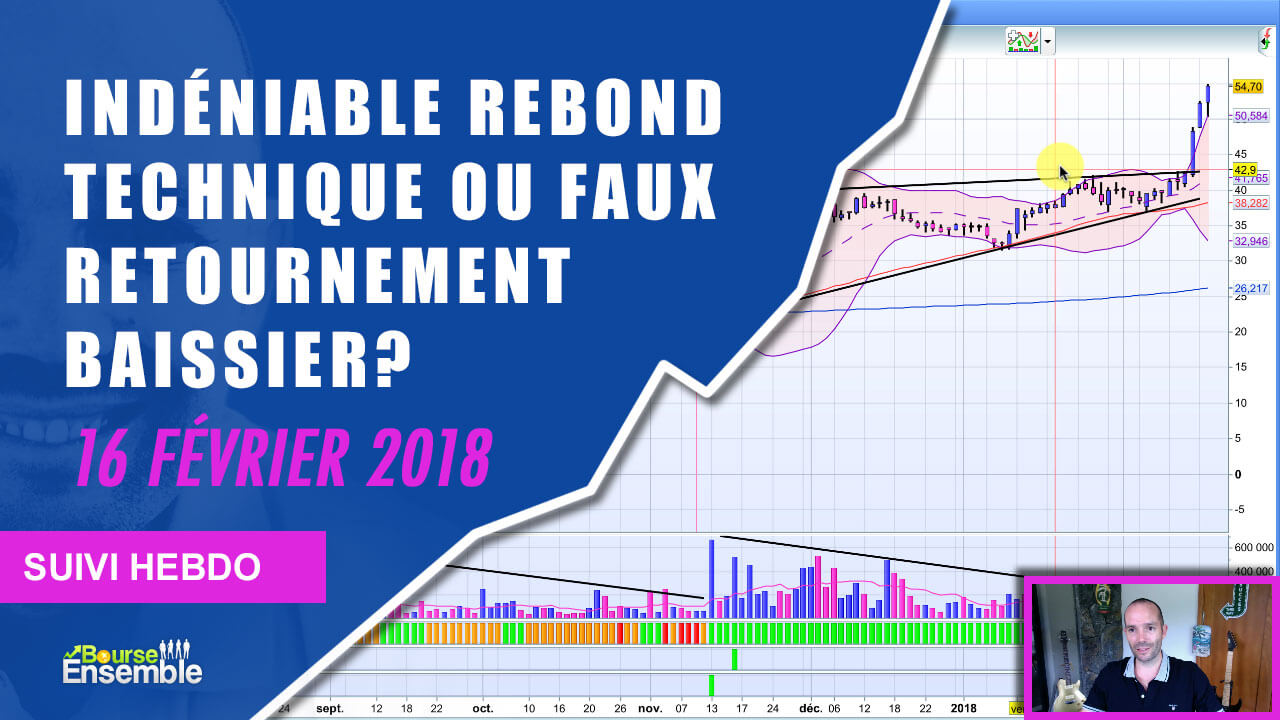 Indéniable rebond technique ou faux retournement baissier? (Suivi hebdo bourse 16 février 2018)