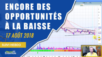 Encore des opportunités actions à la baisse (Suivi hebdo bourse 17 août 2018)