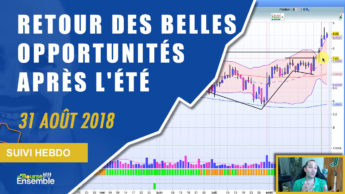 Le retour des belles opportunités après l'été (Suivi hebdo bourse 31 août 2018)