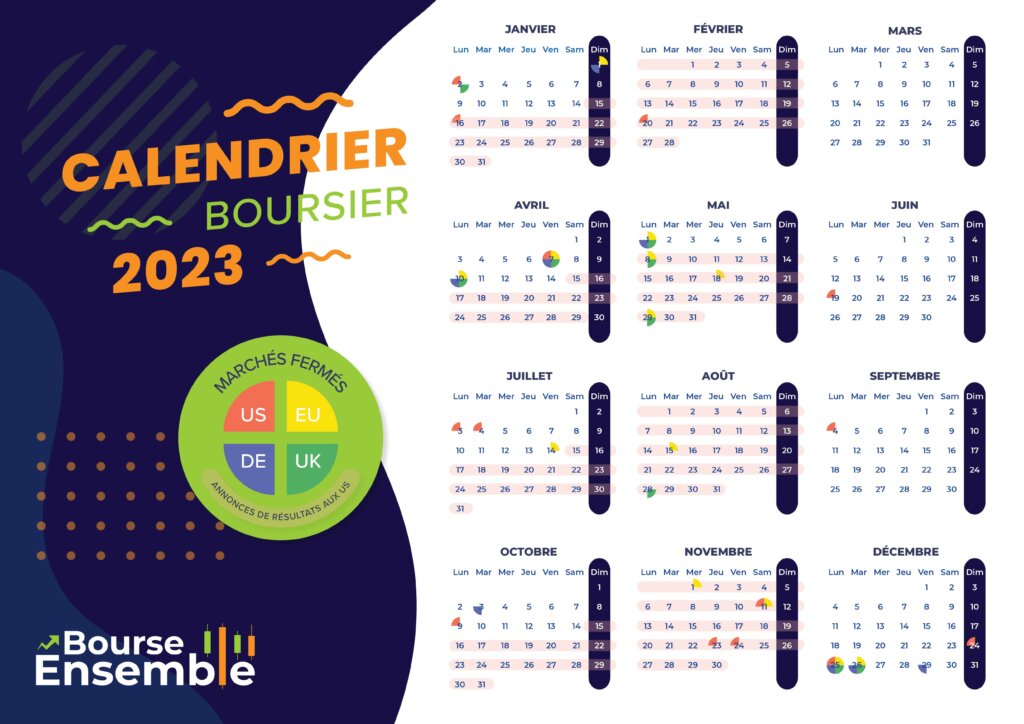 Calendrier Boursier 2023 par Bourse Ensemble